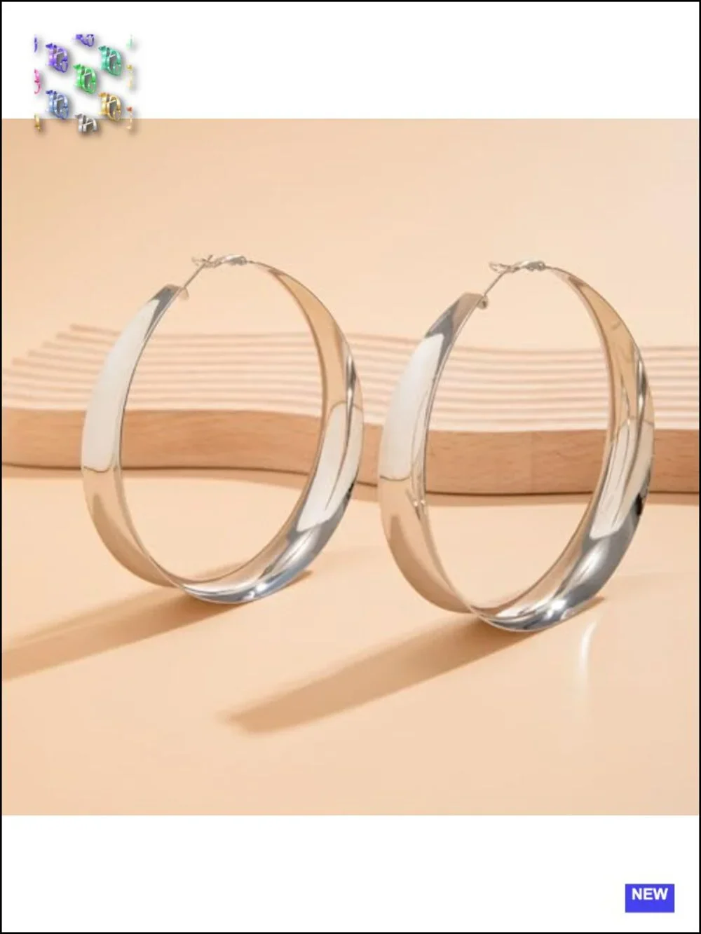 Extra Large Chunky Gold Hoop Earrings Statement Geometric Jewelry